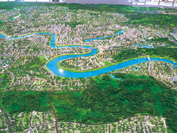 南宁城市规划沙盘模型