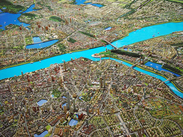 武汉城市规划沙盘模型