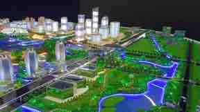台州湾规划沙盘模型视频